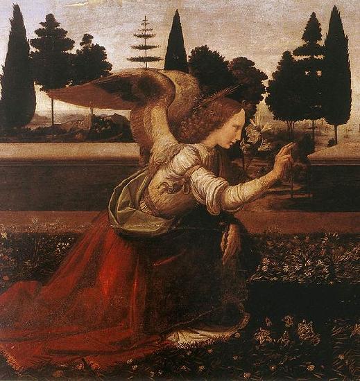 LEONARDO da Vinci The Annunciation oil painting image